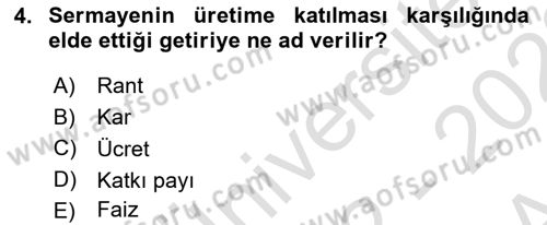 Turizm Ekonomisi Dersi Ara Sınavı Deneme Sınav Soruları 4. Soru