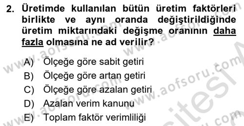 Turizm Ekonomisi Dersi 2022 - 2023 Yılı Yaz Okulu Sınav Soruları 2. Soru