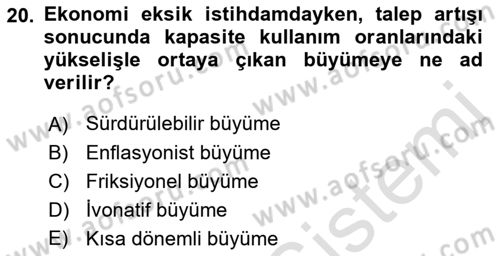 Turizm Ekonomisi Dersi 2022 - 2023 Yılı Yaz Okulu Sınav Soruları 20. Soru