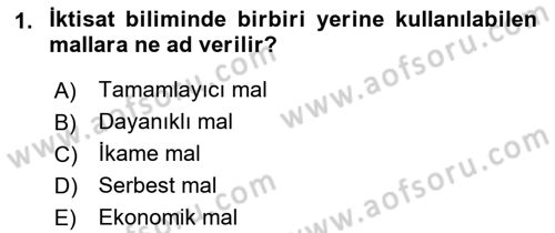 Turizm Ekonomisi Dersi Ara Sınavı Deneme Sınav Soruları 1. Soru