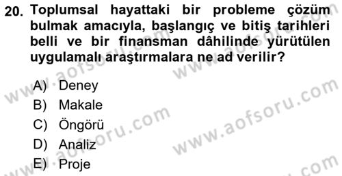 Turizm Ekonomisi Dersi 2023 - 2024 Yılı Yaz Okulu Sınav Soruları 20. Soru