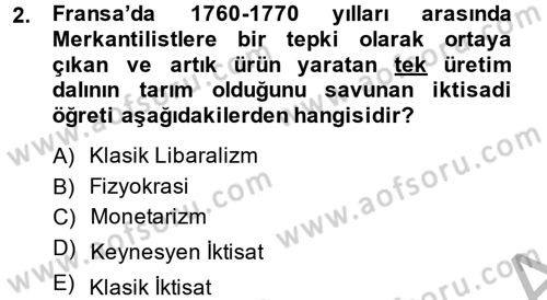 Uluslararası İktisat Dersi 2014 - 2015 Yılı (Vize) Ara Sınav Soruları 2. Soru