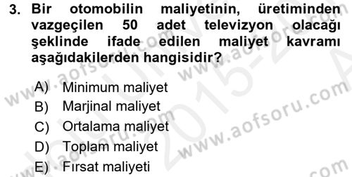 Uluslararası İktisat Dersi 2015 - 2016 Yılı (Vize) Ara Sınav Soruları 3. Soru