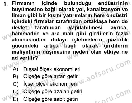 Uluslararası İktisat Dersi 2015 - 2016 Yılı (Final) Dönem Sonu Sınav Soruları 1. Soru