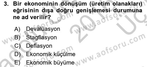 Uluslararası İktisat Dersi 2016 - 2017 Yılı 3 Ders Sınav Soruları 3. Soru