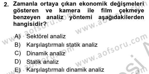 Uluslararası İktisat Dersi 2016 - 2017 Yılı (Vize) Ara Sınav Soruları 2. Soru