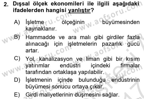 Uluslararası İktisat Dersi 2016 - 2017 Yılı (Final) Dönem Sonu Sınav Soruları 2. Soru