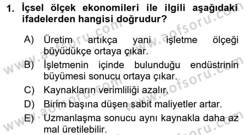 Uluslararası İktisat Dersi 2017 - 2018 Yılı 3 Ders Sınav Soruları 1. Soru