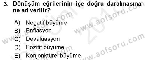 Uluslararası İktisat Dersi 2017 - 2018 Yılı 3 Ders Sınav Soruları 3. Soru