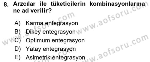 Uluslararası İktisat Dersi 2017 - 2018 Yılı 3 Ders Sınav Soruları 8. Soru