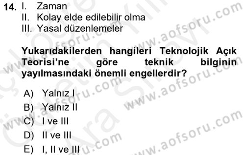 Uluslararası İktisat Dersi 2017 - 2018 Yılı (Vize) Ara Sınav Soruları 14. Soru