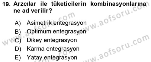 Uluslararası İktisat Dersi 2017 - 2018 Yılı (Vize) Ara Sınav Soruları 19. Soru