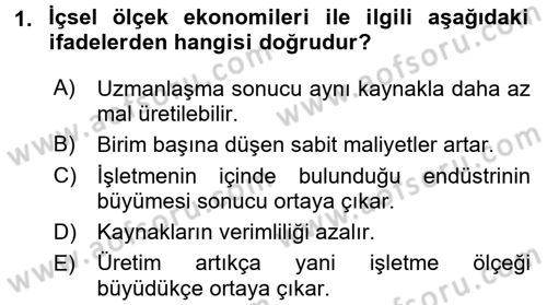 Uluslararası İktisat Dersi 2017 - 2018 Yılı (Final) Dönem Sonu Sınav Soruları 1. Soru