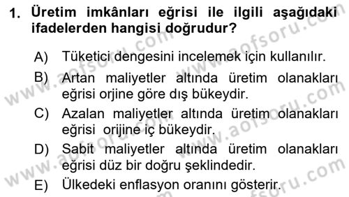Uluslararası İktisat Dersi 2021 - 2022 Yılı (Vize) Ara Sınav Soruları 1. Soru