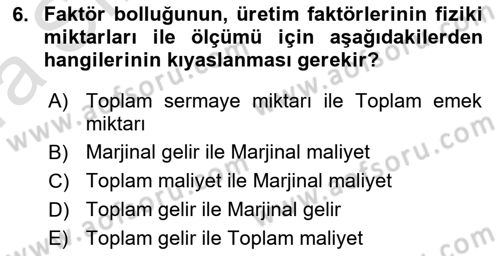 Uluslararası İktisat Dersi 2021 - 2022 Yılı (Vize) Ara Sınav Soruları 6. Soru