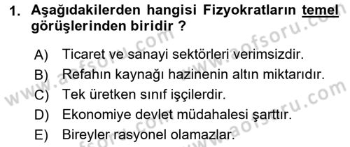 Uluslararası İktisat Dersi 2022 - 2023 Yılı (Vize) Ara Sınav Soruları 1. Soru