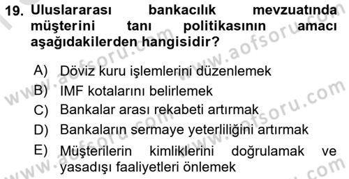 Uluslararası İktisat Dersi 2025 - 2026 Yılı (Final) Dönem Sonu Sınav Soruları 19. Soru