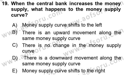 Macroeconomic Theory Dersi 2022 - 2023 Yılı Yaz Okulu Sınavı 19. Soru