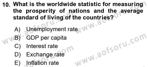 Macroeconomic Theory Dersi 2023 - 2024 Yılı (Vize) Ara Sınav Soruları 10. Soru