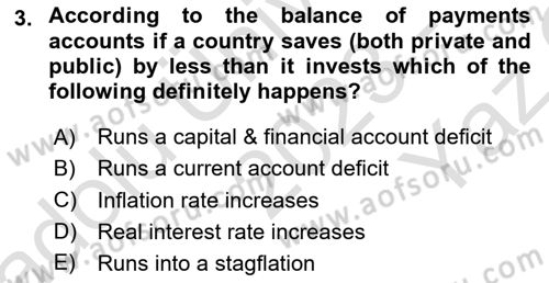 Macroeconomic Theory Dersi 2023 - 2024 Yılı Yaz Okulu Sınav Soruları 3. Soru