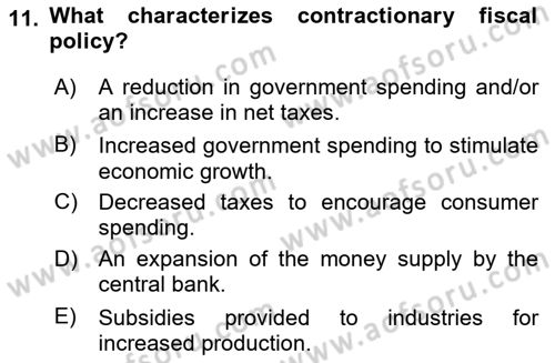 Macroeconomic Theory Dersi 2025 - 2026 Yılı (Vize) Ara Sınav Soruları 11. Soru
