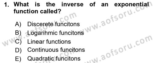Mathematical Economics Dersi 2023 - 2024 Yılı (Vize) Ara Sınav Soruları 1. Soru