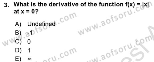 Mathematical Economics Dersi 2023 - 2024 Yılı (Vize) Ara Sınav Soruları 3. Soru