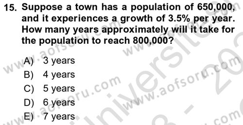 Mathematical Economics Dersi 2023 - 2024 Yılı Yaz Okulu Sınav Soruları 15. Soru