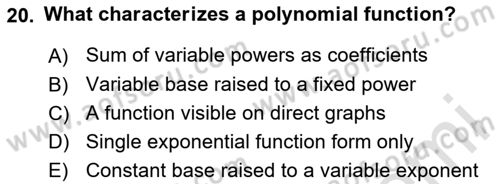 Mathematical Economics Dersi 2024 - 2025 Yılı (Vize) Ara Sınav Soruları 20. Soru