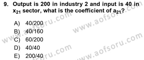 Mathematical Economics Dersi 2024 - 2025 Yılı (Vize) Ara Sınav Soruları 9. Soru