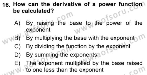 Mathematical Economics Dersi 2024 - 2025 Yılı Yaz Okulu Sınav Soruları 16. Soru