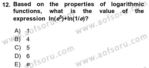 Mathematical Economics Dersi 2025 - 2026 Yılı (Vize) Ara Sınav Soruları 12. Soru