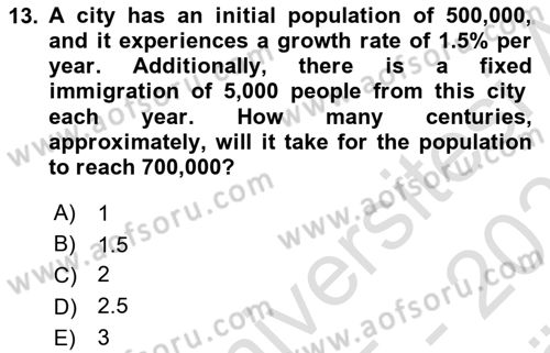 Mathematical Economics Dersi 2025 - 2026 Yılı (Vize) Ara Sınav Soruları 13. Soru