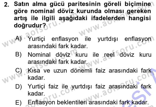 Para ve Banka Dersi 2015 - 2016 Yılı (Final) Dönem Sonu Sınav Soruları 2. Soru
