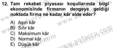 Bilgi Ekonomisi Dersi 2012 - 2013 Yılı (Vize) Ara Sınav Soruları 12. Soru