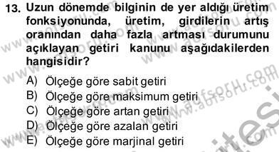 Bilgi Ekonomisi Dersi 2012 - 2013 Yılı (Vize) Ara Sınav Soruları 13. Soru