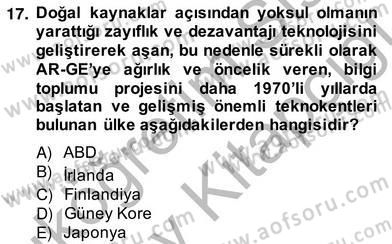 Bilgi Ekonomisi Dersi 2012 - 2013 Yılı (Vize) Ara Sınav Soruları 17. Soru