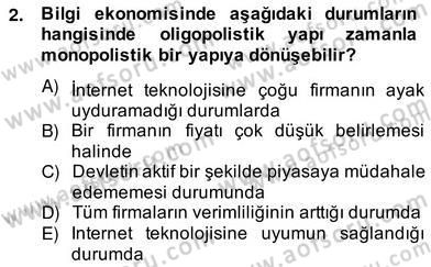 Bilgi Ekonomisi Dersi 2012 - 2013 Yılı (Vize) Ara Sınav Soruları 2. Soru