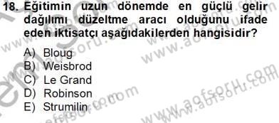 Bilgi Ekonomisi Dersi 2012 - 2013 Yılı (Final) Dönem Sonu Sınav Soruları 18. Soru