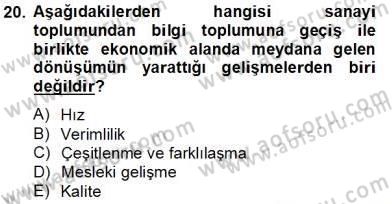 Bilgi Ekonomisi Dersi 2012 - 2013 Yılı (Final) Dönem Sonu Sınav Soruları 20. Soru