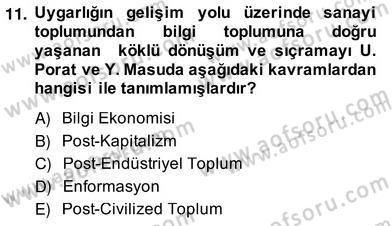 Bilgi Ekonomisi Dersi 2013 - 2014 Yılı (Vize) Ara Sınav Soruları 11. Soru