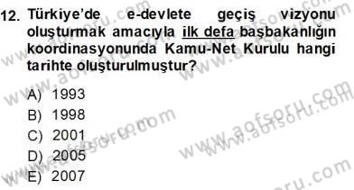 Bilgi Ekonomisi Dersi 2013 - 2014 Yılı (Final) Dönem Sonu Sınav Soruları 12. Soru