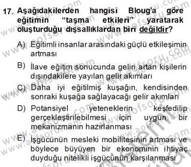 Bilgi Ekonomisi Dersi 2013 - 2014 Yılı (Final) Dönem Sonu Sınav Soruları 17. Soru