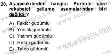 Bilgi Ekonomisi Dersi 2013 - 2014 Yılı (Final) Dönem Sonu Sınav Soruları 20. Soru