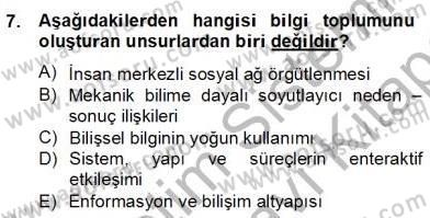 Bilgi Ekonomisi Dersi 2013 - 2014 Yılı (Final) Dönem Sonu Sınav Soruları 7. Soru