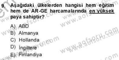 Bilgi Ekonomisi Dersi 2013 - 2014 Yılı (Final) Dönem Sonu Sınav Soruları 9. Soru