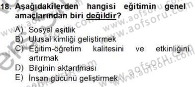 Bilgi Ekonomisi Dersi 2013 - 2014 Yılı Tek Ders Sınavı 18. Soru