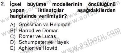 Bilgi Ekonomisi Dersi 2013 - 2014 Yılı Tek Ders Sınav Soruları 2. Soru