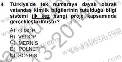 Bilgi Ekonomisi Dersi 2013 - 2014 Yılı Tek Ders Sınavı 4. Soru