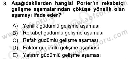 Bilgi Ekonomisi Dersi 2017 - 2018 Yılı 3 Ders Sınav Soruları 3. Soru
